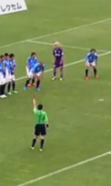 Band together! Japanese team scores cheeky free kick